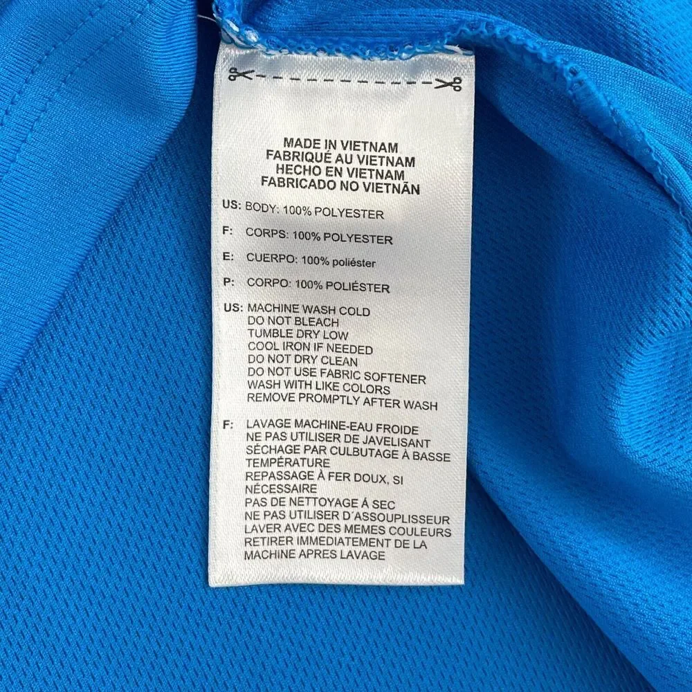 ADIDAS Golf Polo Shirt Men 2XL‎ Blue Performance Wicking UPF 30 SS NWOT